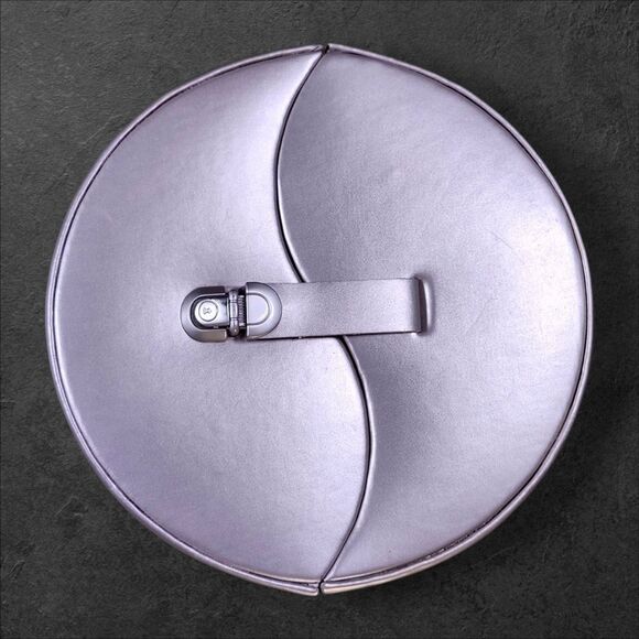 Wolf Designs Yin Yang Silver Round Jewelry Box Multi Compartment Travel Case - Picture 6 of 9